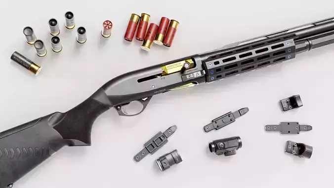 Agency Arms Benelli M2 12 Gauge Shotgun Low-poly 3D model