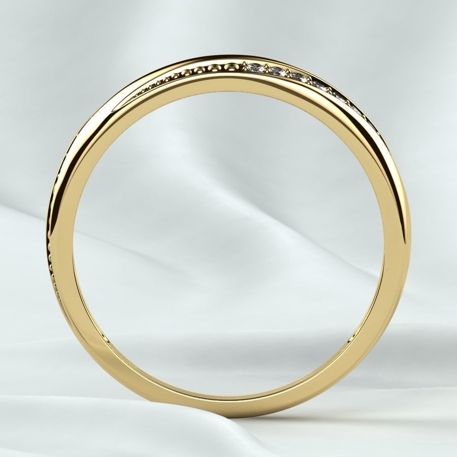 Gold Ring with Diamonds 3D print model_12