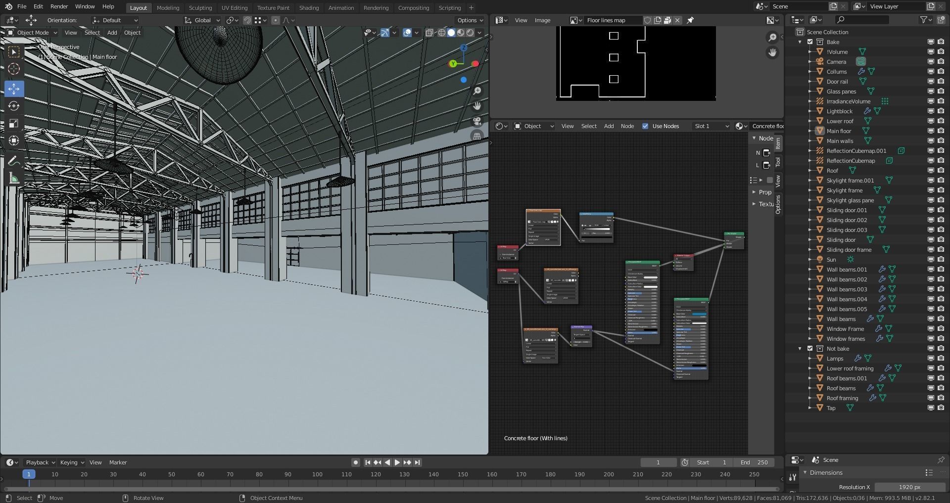 SHC Renovated Factory hall Low-poly 3D model_8