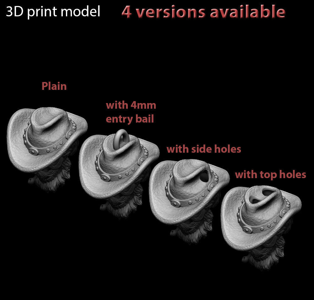 Skull pendant jewelry gangster vol4  3D print model_7