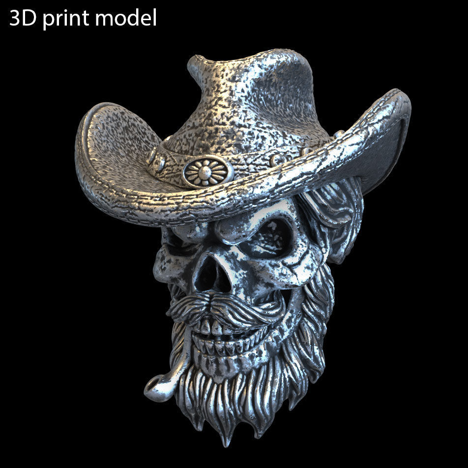 Skull pendant jewelry gangster vol4  3D print model_4