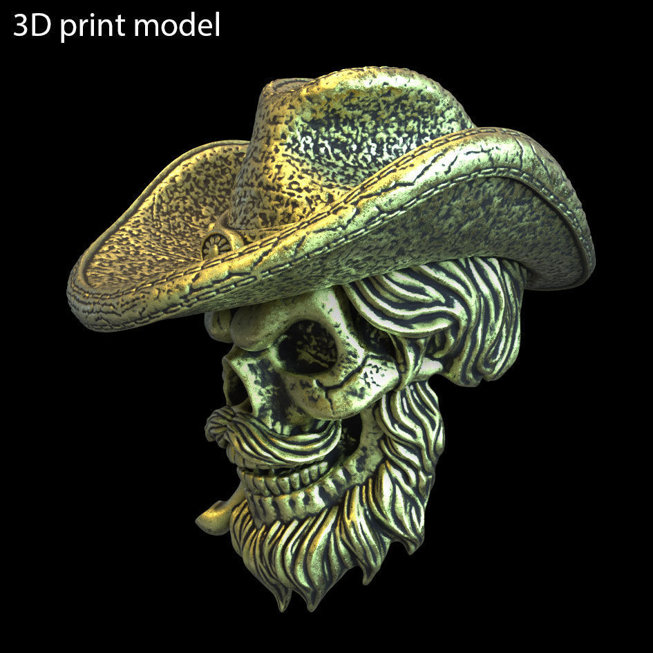 Skull pendant jewelry gangster vol4  3D print model_2
