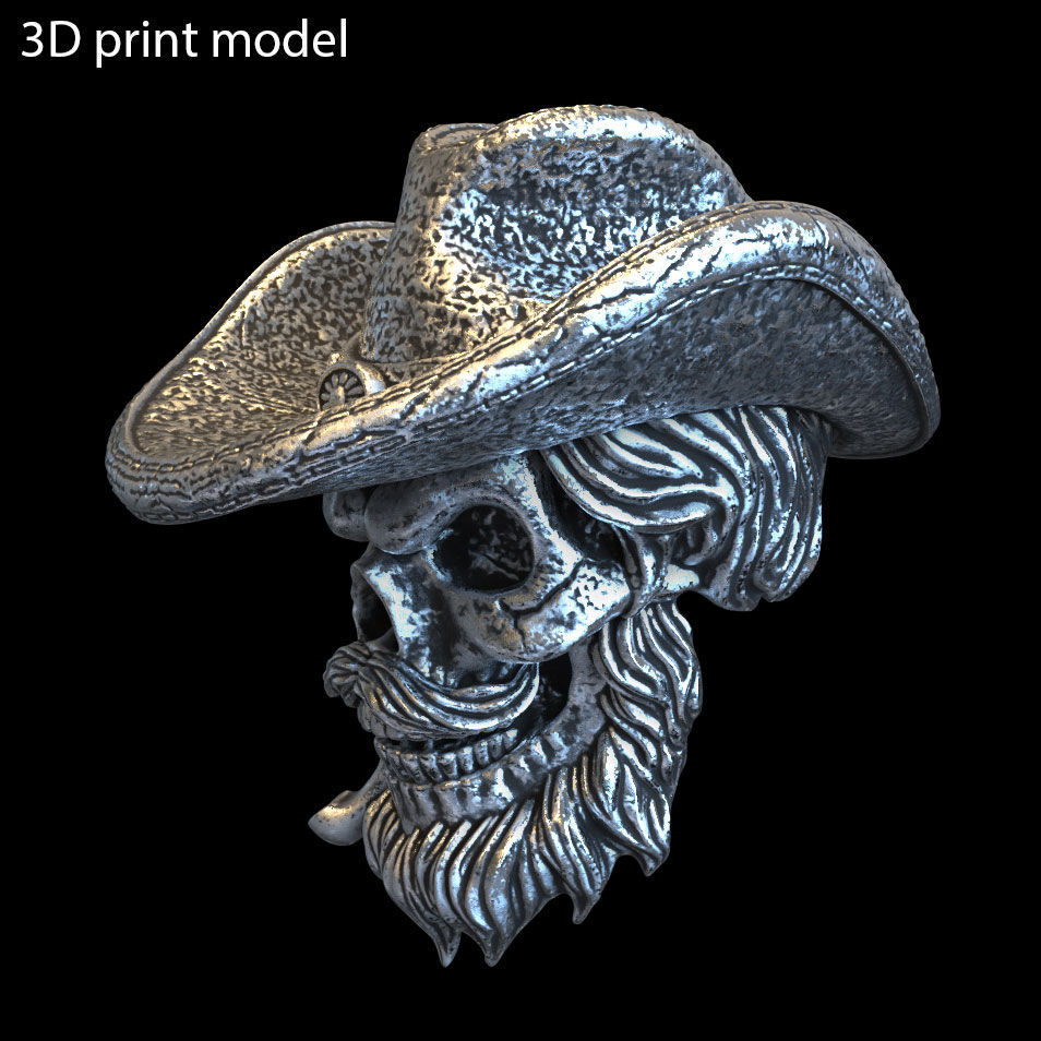 Skull pendant jewelry gangster vol4  3D print model_3