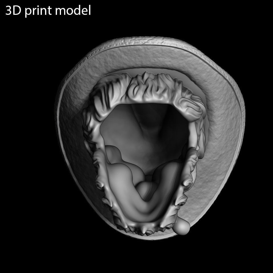 Skull pendant jewelry gangster vol4  3D print model_8