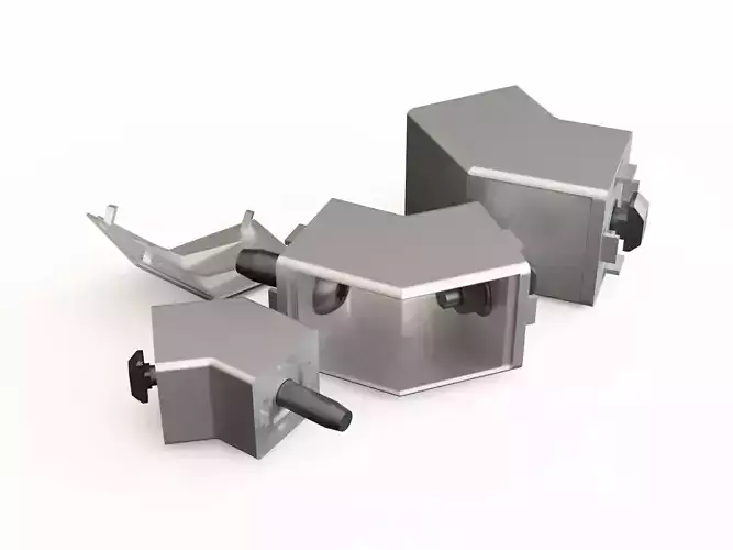 Profile aluminium degre connector