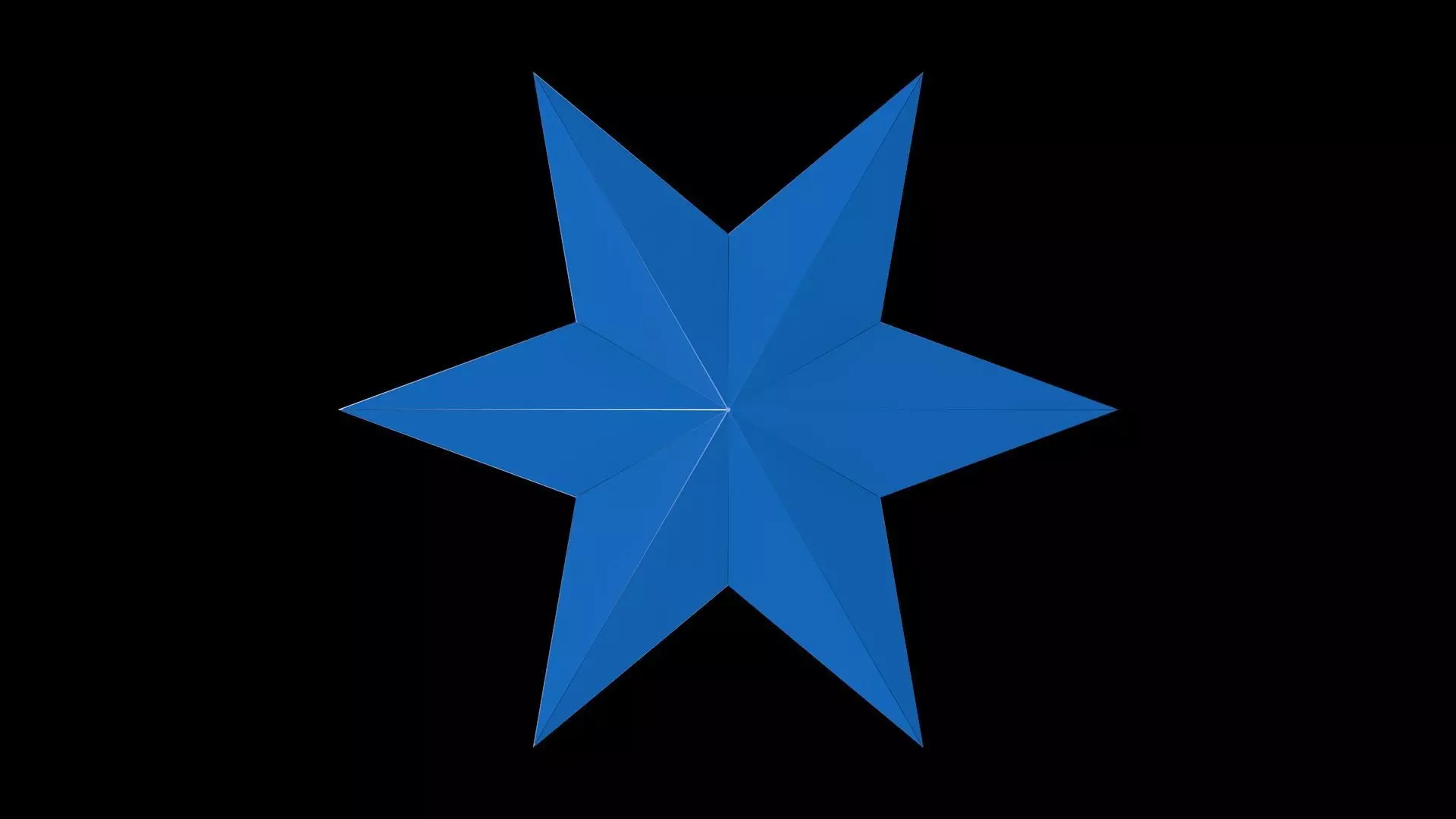 6 Point Star Low-poly 3D model