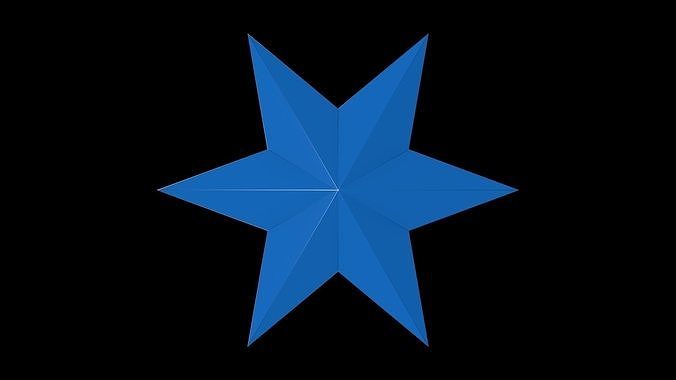 6 Point Star Low-poly 3D model