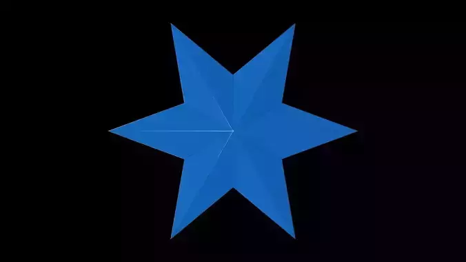 6 Point Star Low-poly 3D model