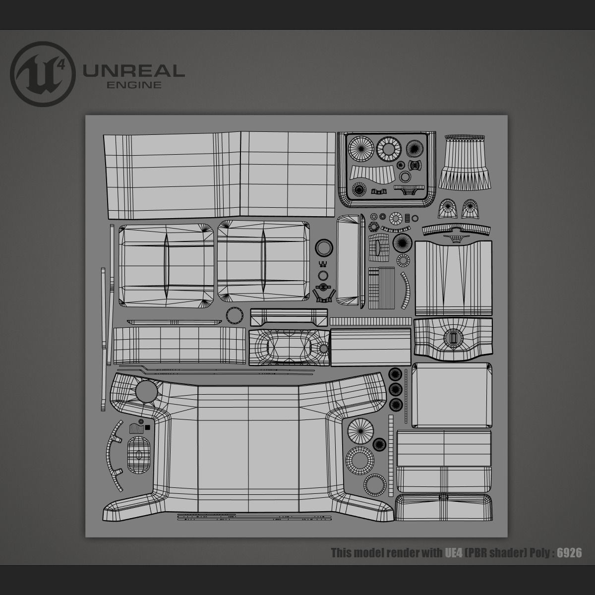 Coffe machine Low-poly 3D model_10
