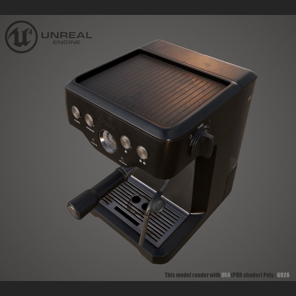 Coffe machine Low-poly 3D model_5