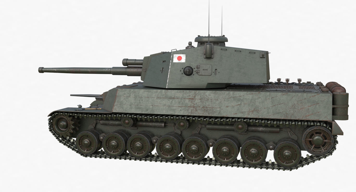 Tank Type 5 Chi-Ri Japan Vray  3D model_66