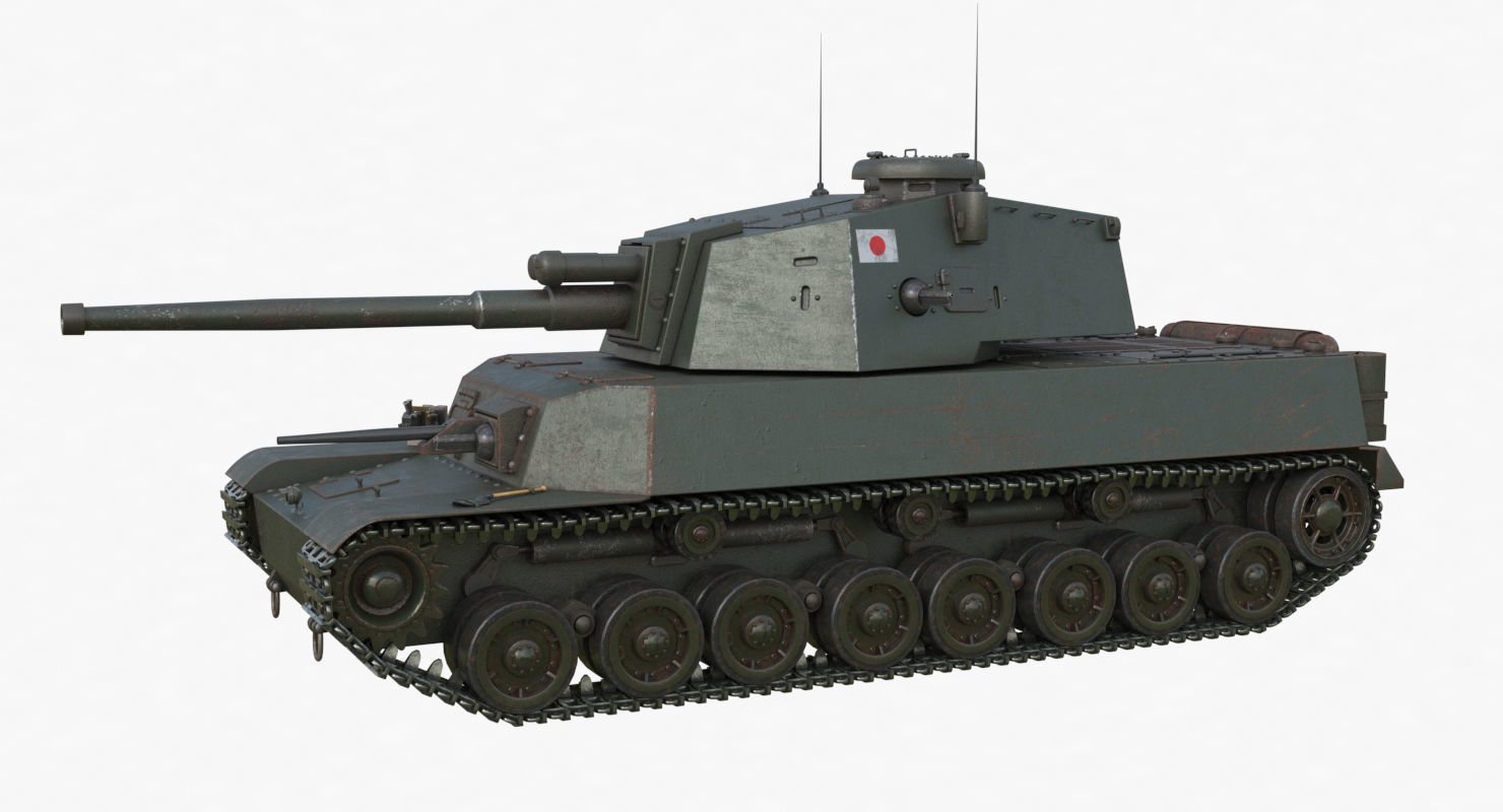 Tank Type 5 Chi-Ri Japan Vray  3D model_70