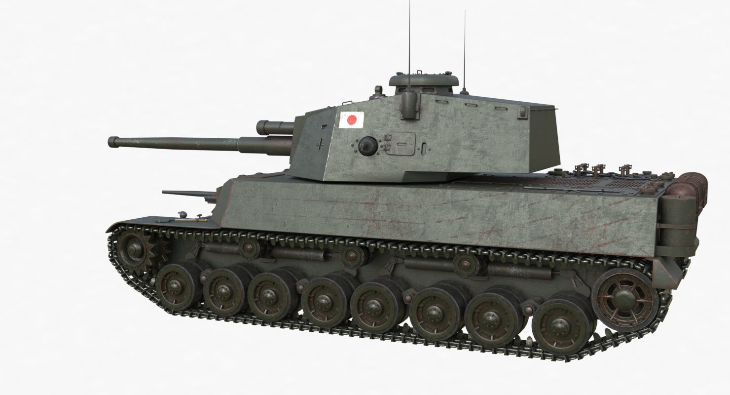 Tank Type 5 Chi-Ri Japan Vray  3D model_65