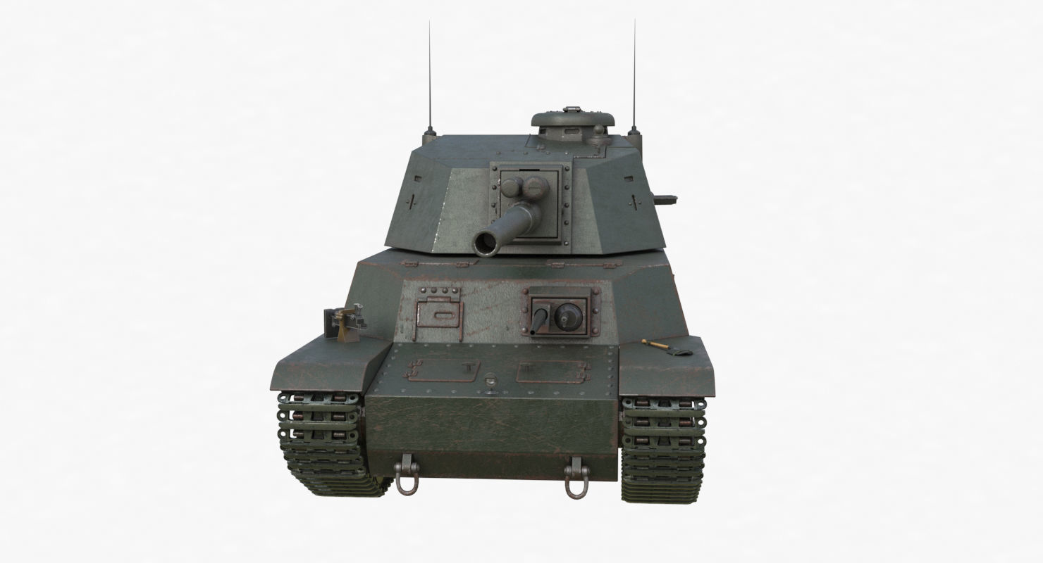 Tank Type 5 Chi-Ri Japan Vray  3D model_40
