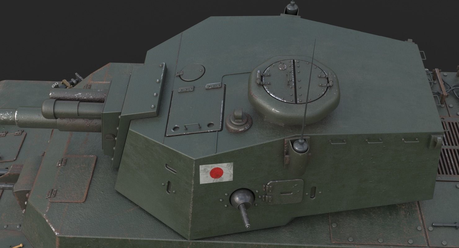 Tank Type 5 Chi-Ri Japan Vray  3D model_19