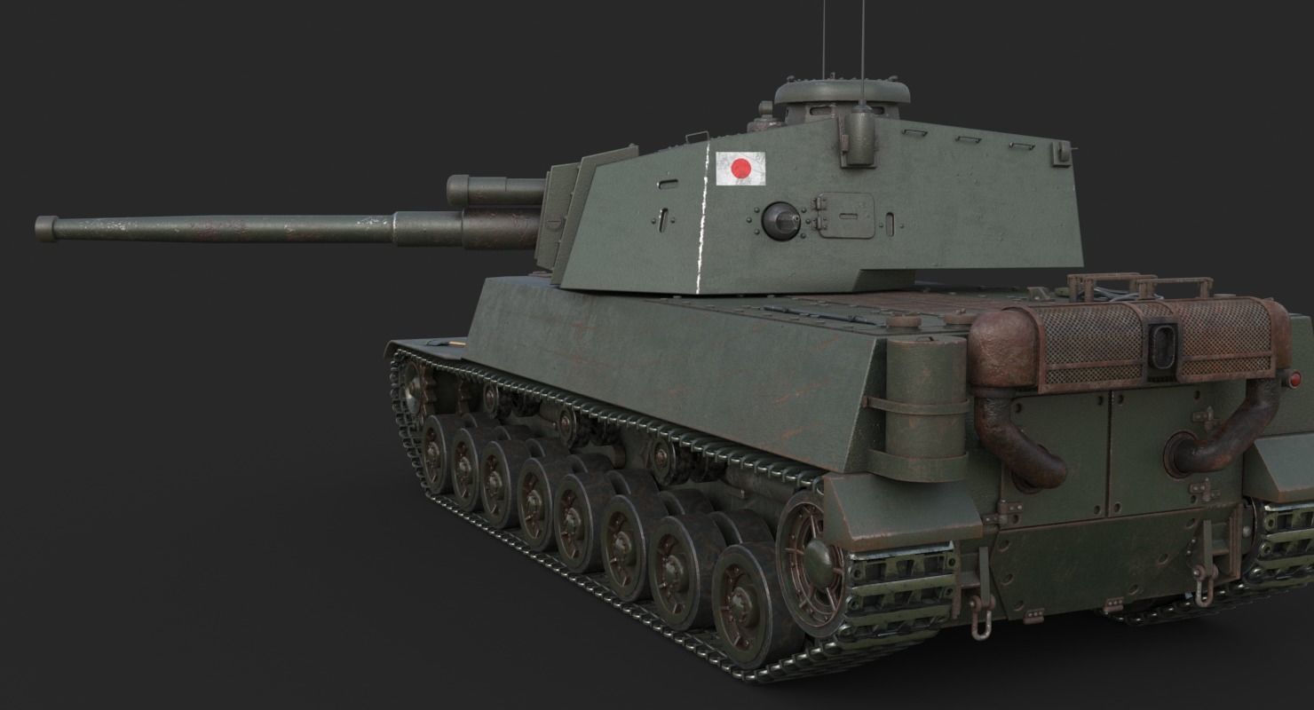 Tank Type 5 Chi-Ri Japan Vray  3D model_24