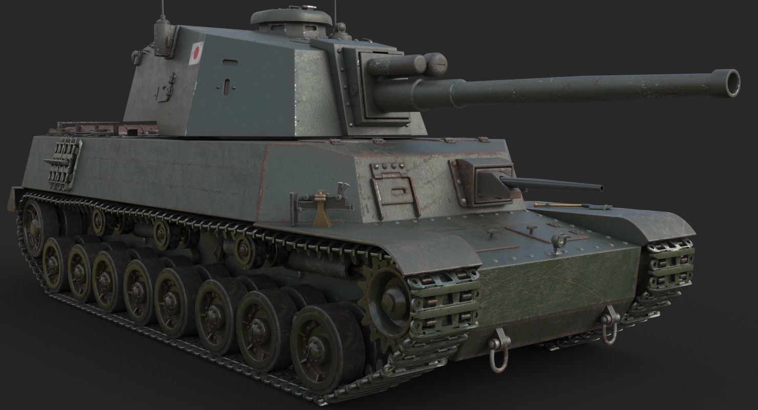 Tank Type 5 Chi-Ri Japan Vray  3D model_16