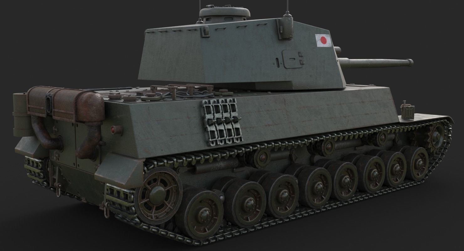 Tank Type 5 Chi-Ri Japan Vray  3D model_14