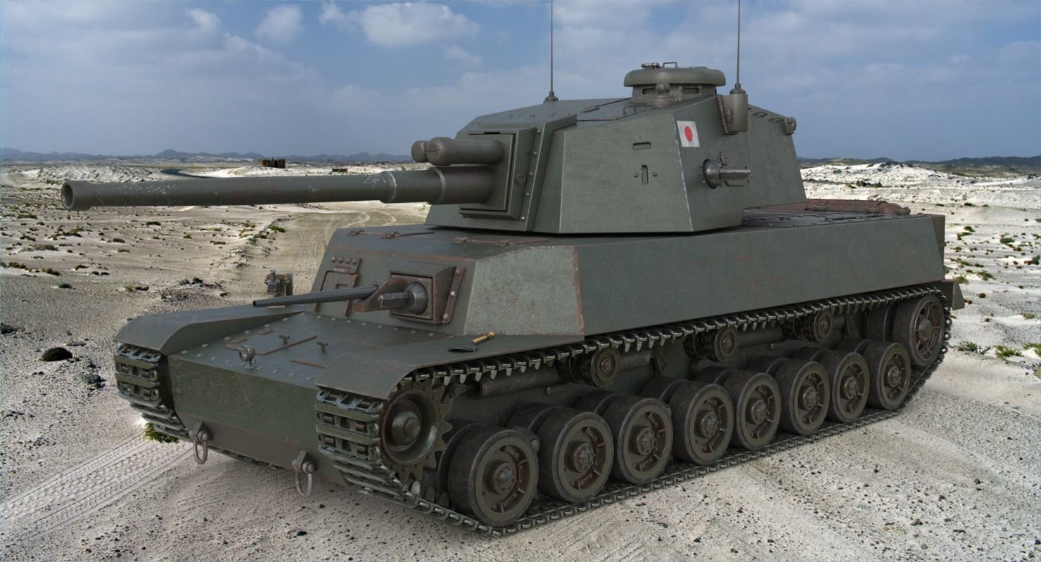 Tank Type 5 Chi-Ri Japan Vray  3D model_2