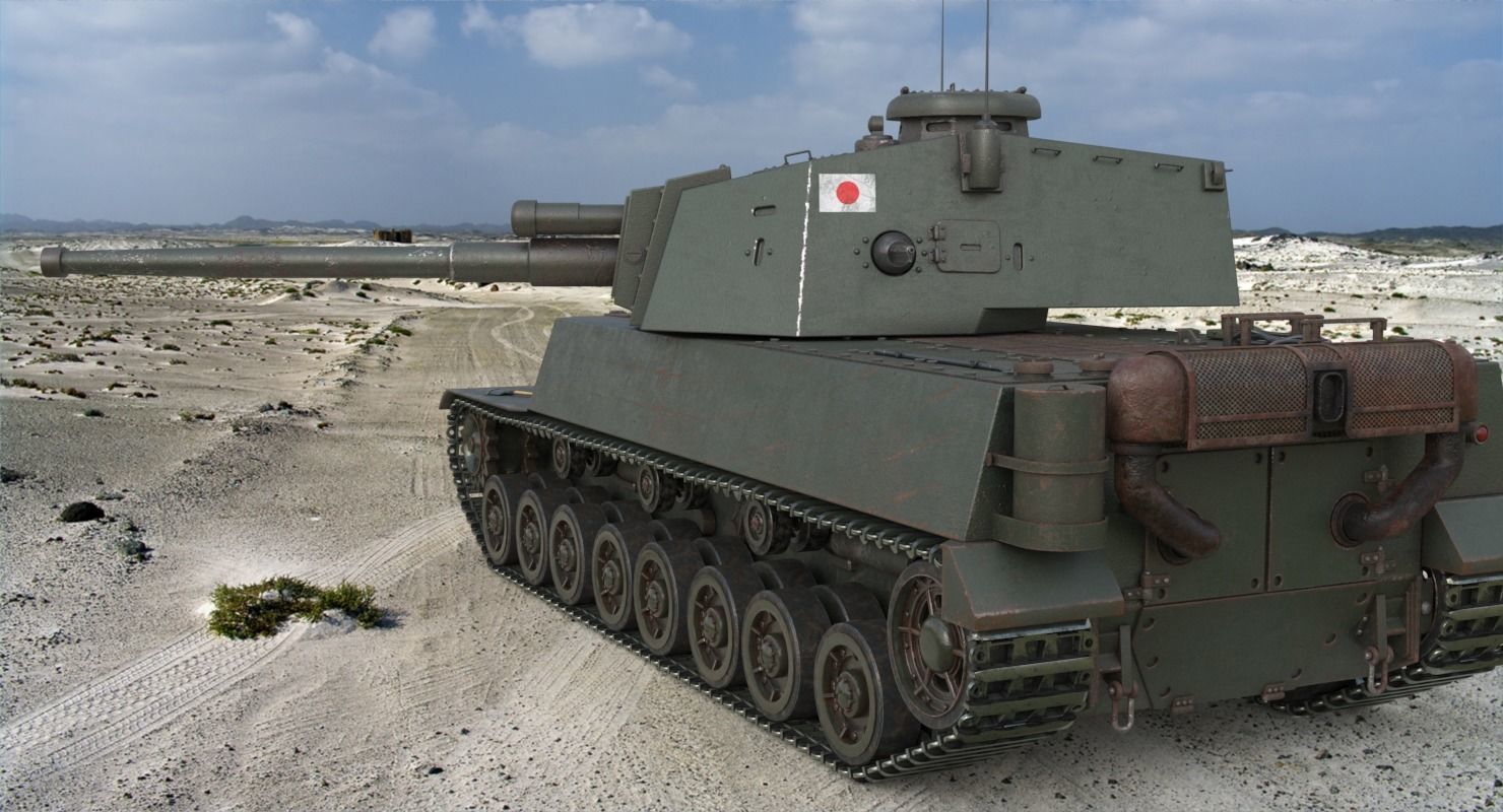 Tank Type 5 Chi-Ri Japan Vray  3D model_6