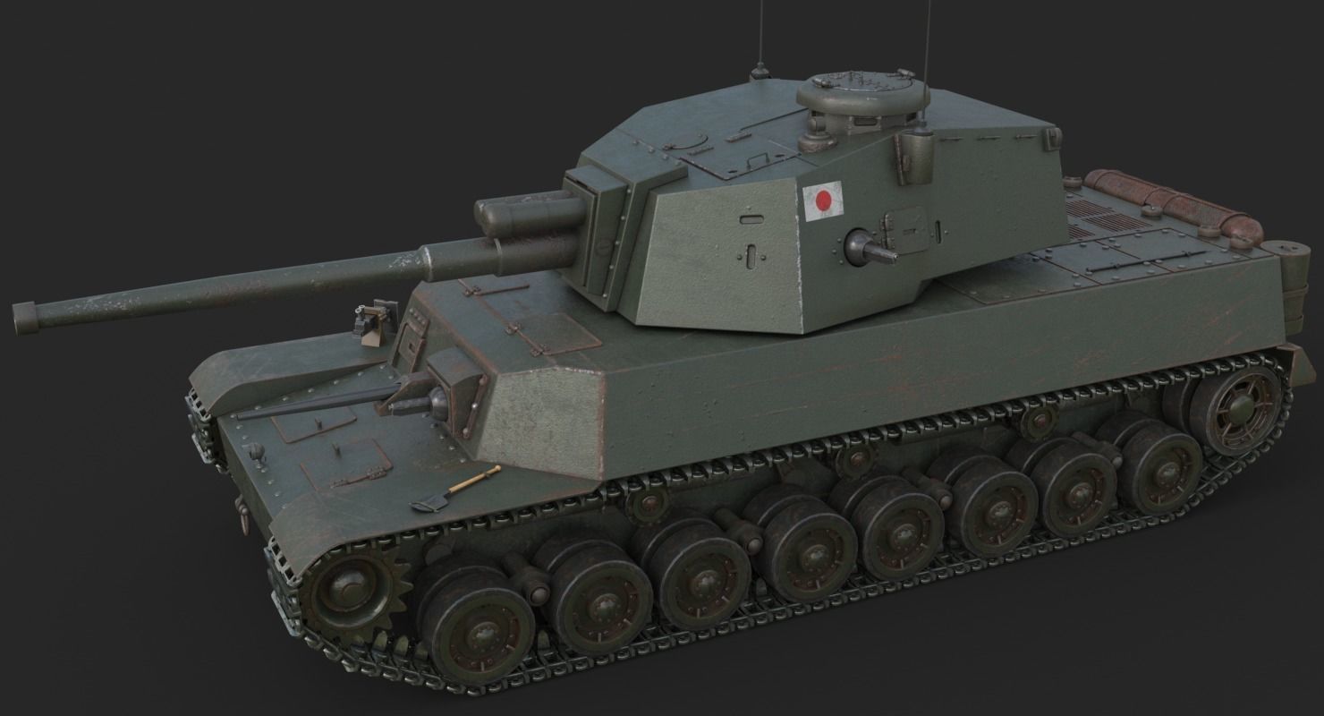 Tank Type 5 Chi-Ri Japan Vray  3D model_8
