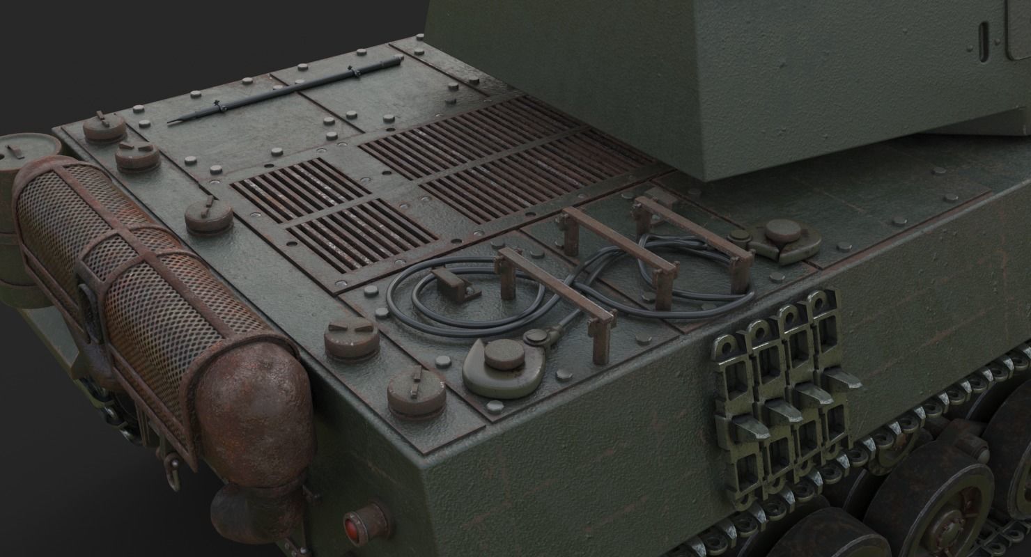 Tank Type 5 Chi-Ri Japan Vray  3D model_20