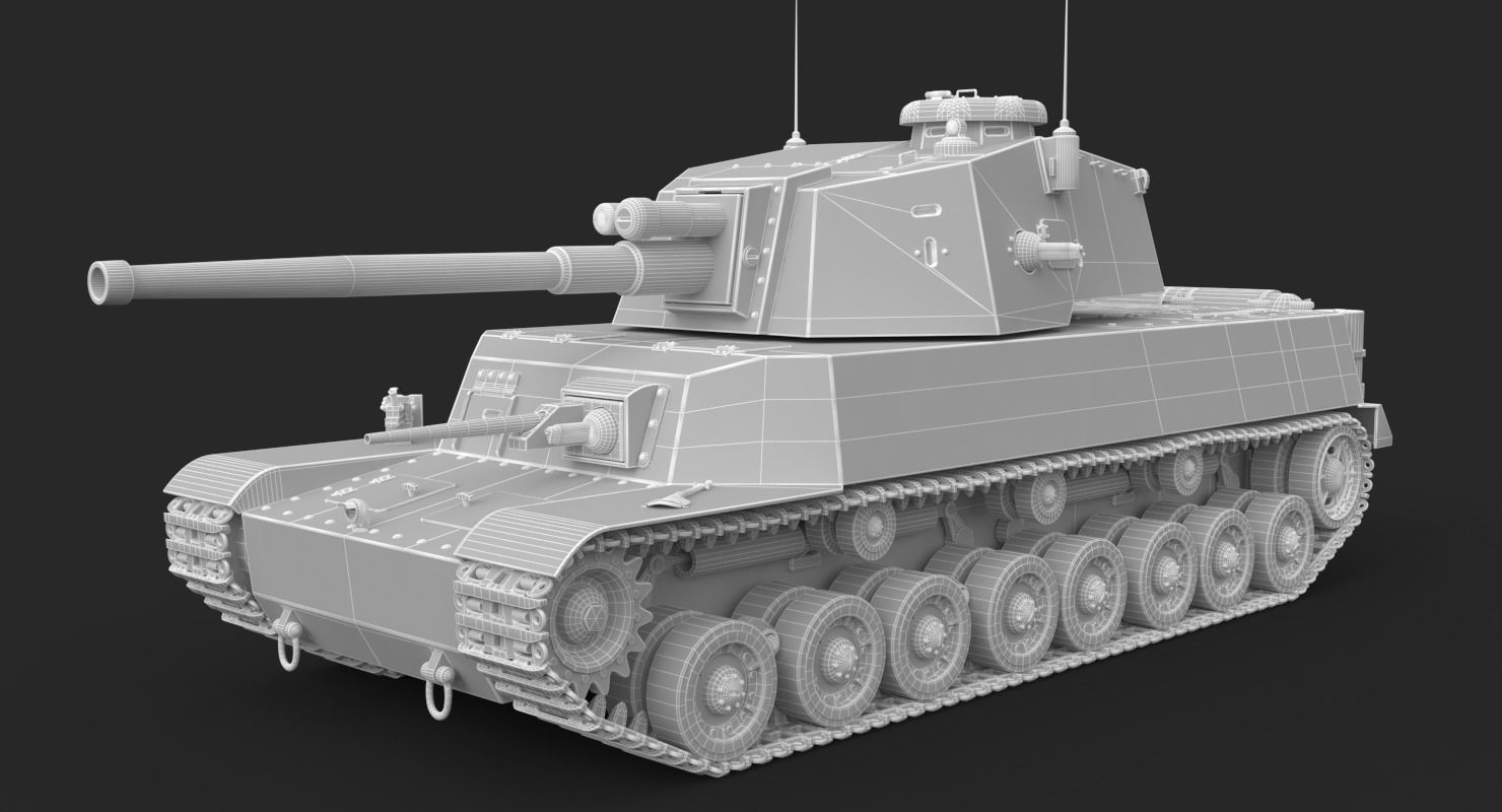 Tank Type 5 Chi-Ri Japan Vray  3D model_31