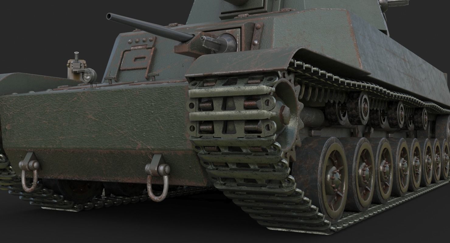 Tank Type 5 Chi-Ri Japan Vray  3D model_22