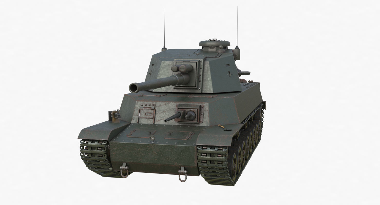 Tank Type 5 Chi-Ri Japan Vray  3D model_39