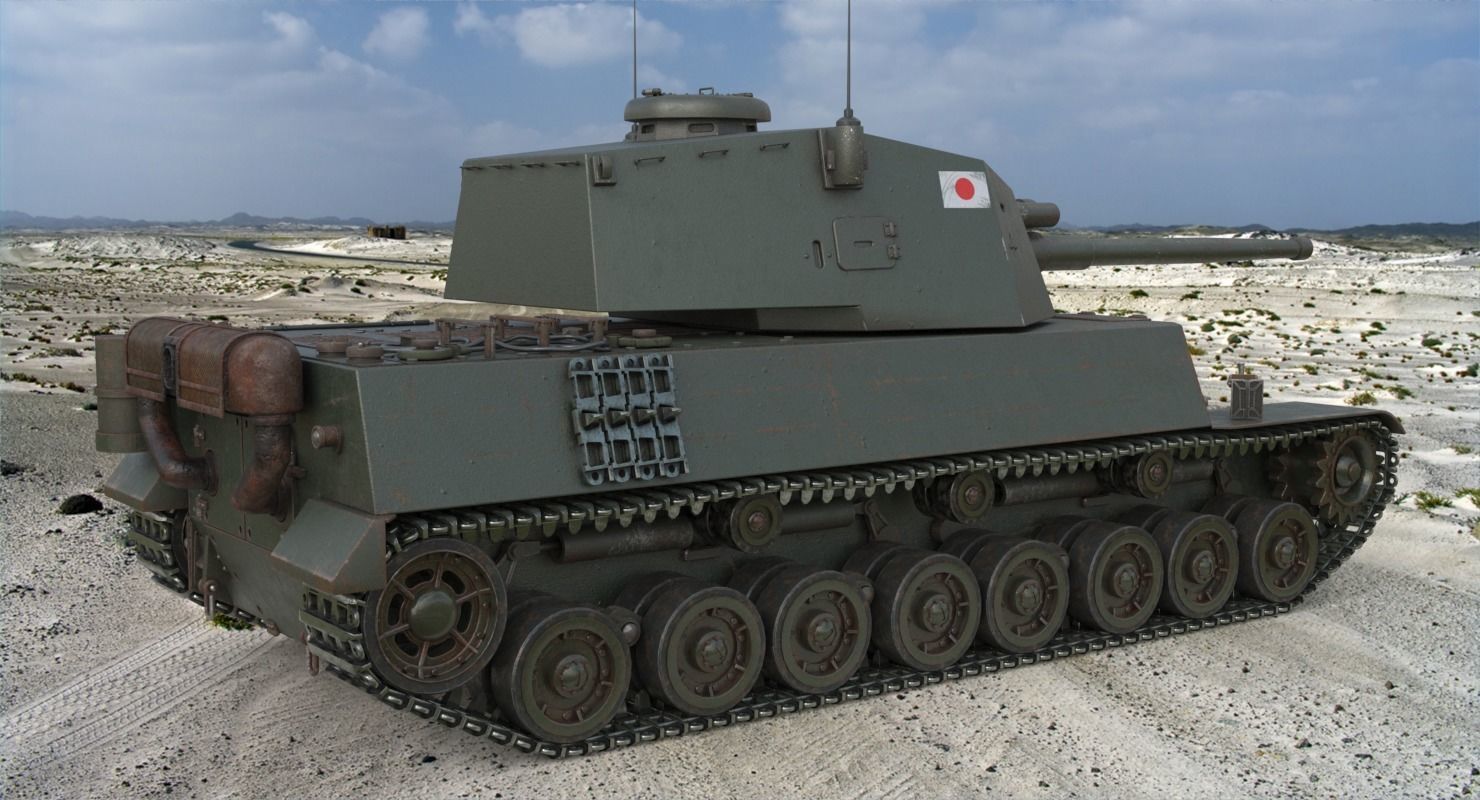 Tank Type 5 Chi-Ri Japan Vray  3D model_5