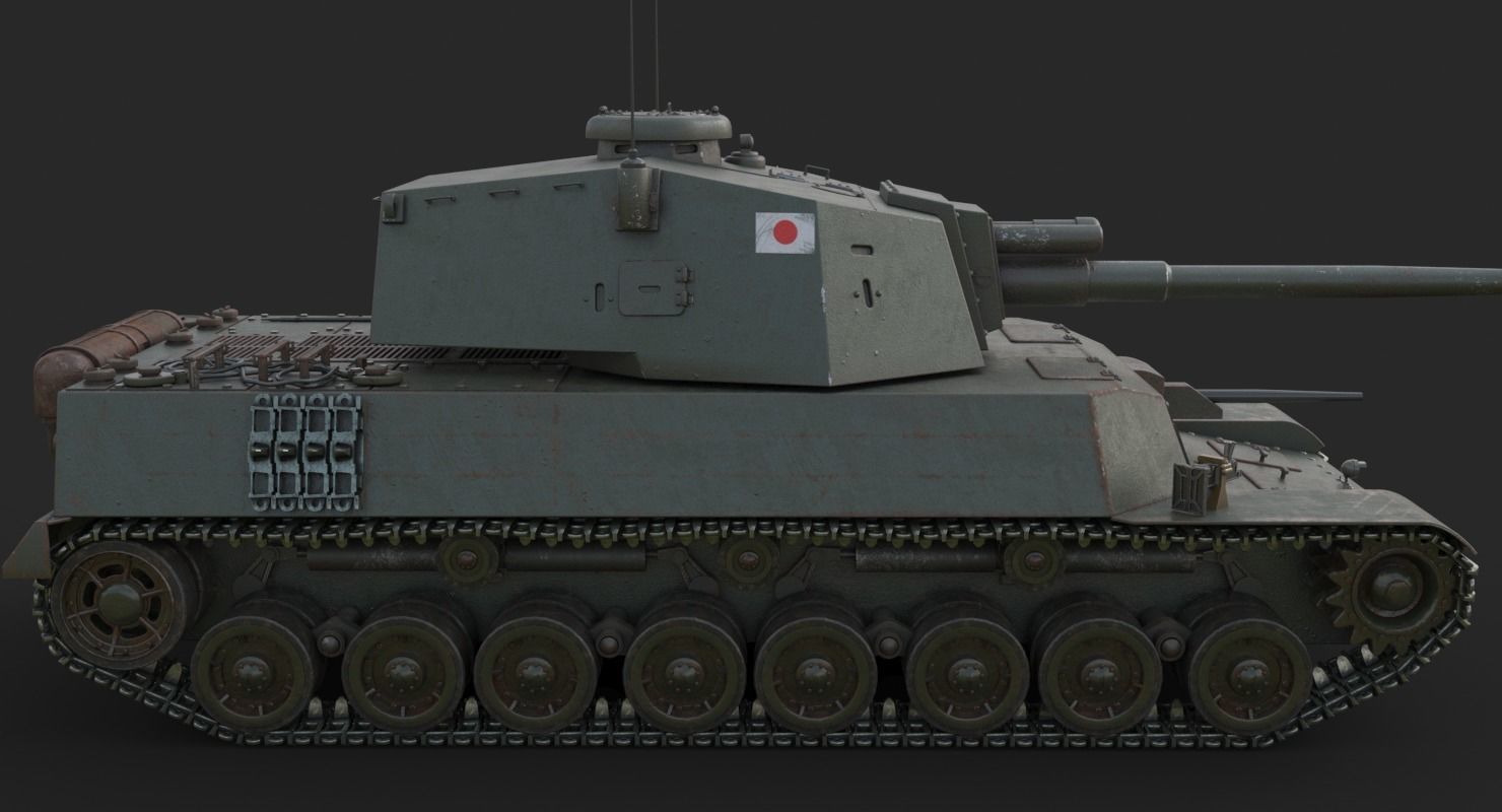 Tank Type 5 Chi-Ri Japan Vray  3D model_15