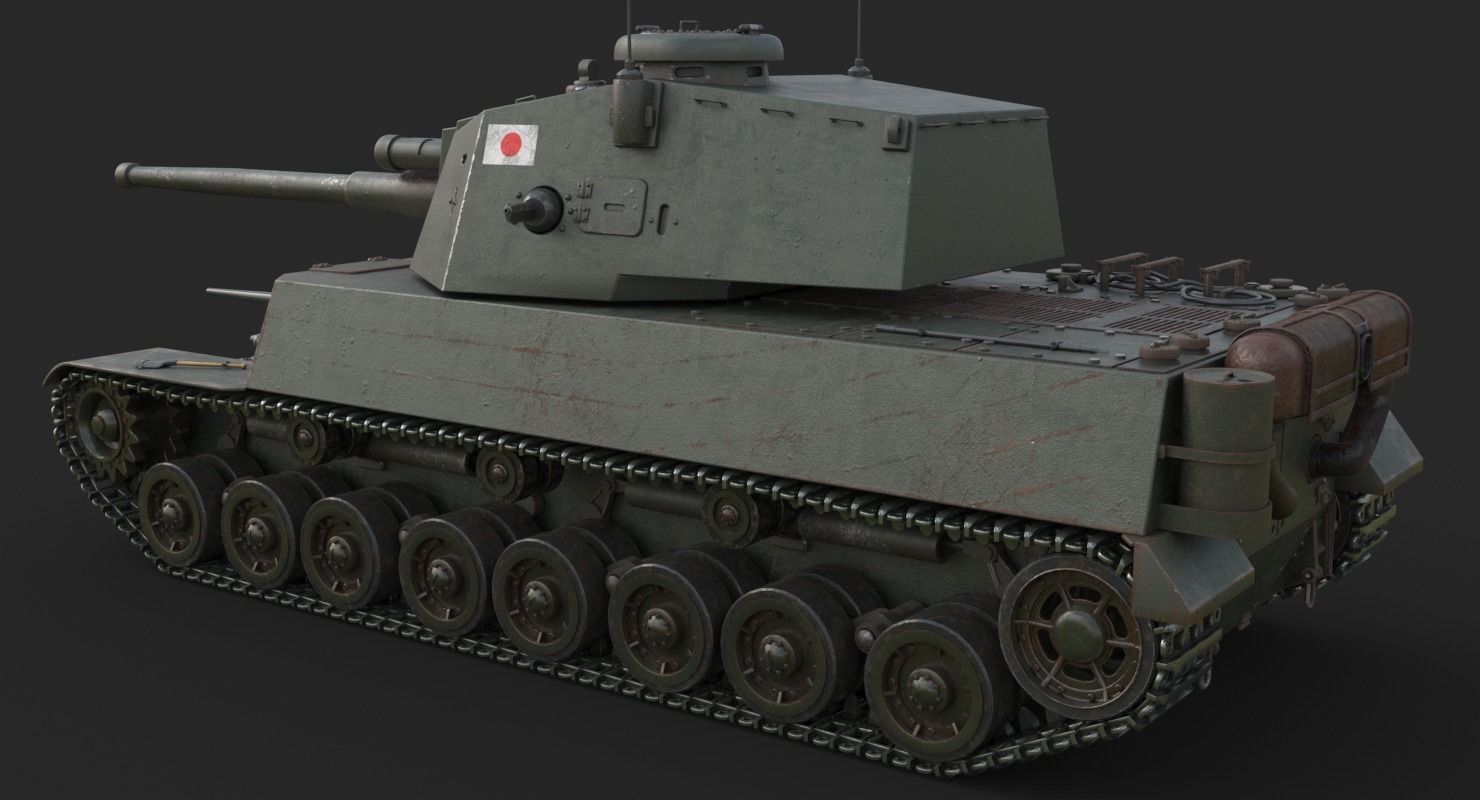 Tank Type 5 Chi-Ri Japan Vray  3D model_10