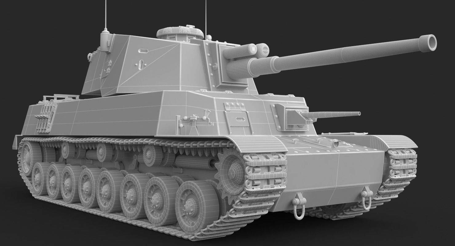 Tank Type 5 Chi-Ri Japan Vray  3D model_34