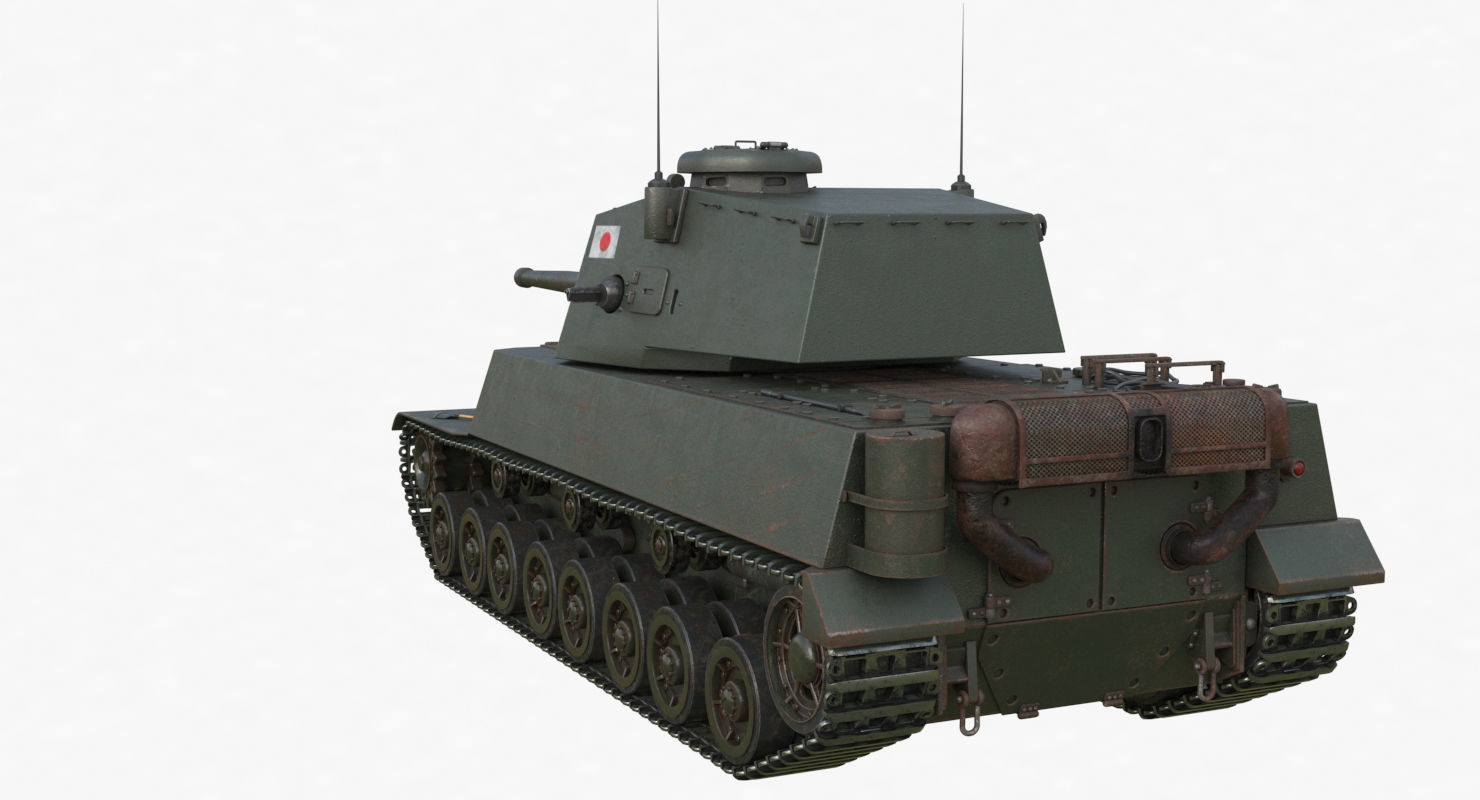 Tank Type 5 Chi-Ri Japan Vray  3D model_61