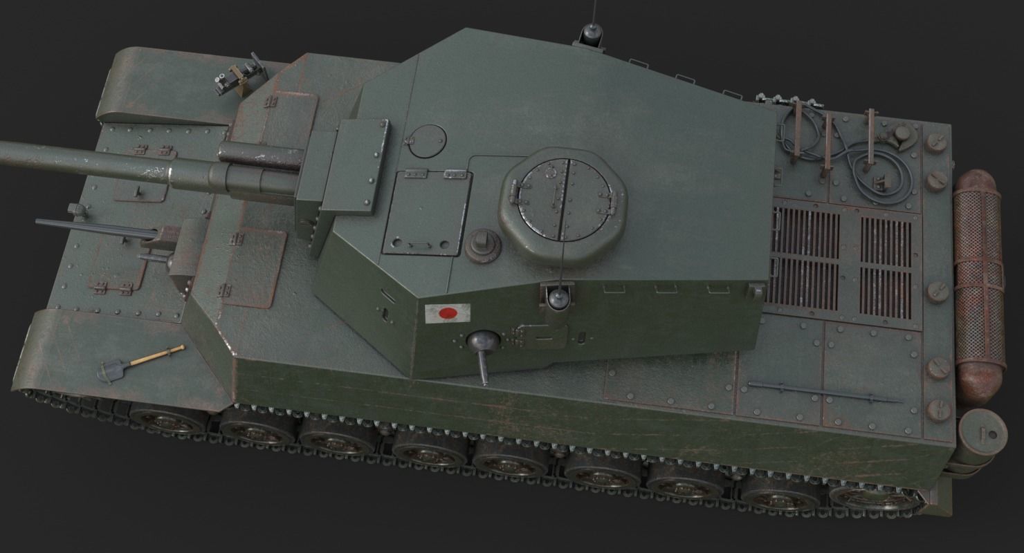 Tank Type 5 Chi-Ri Japan Vray  3D model_23