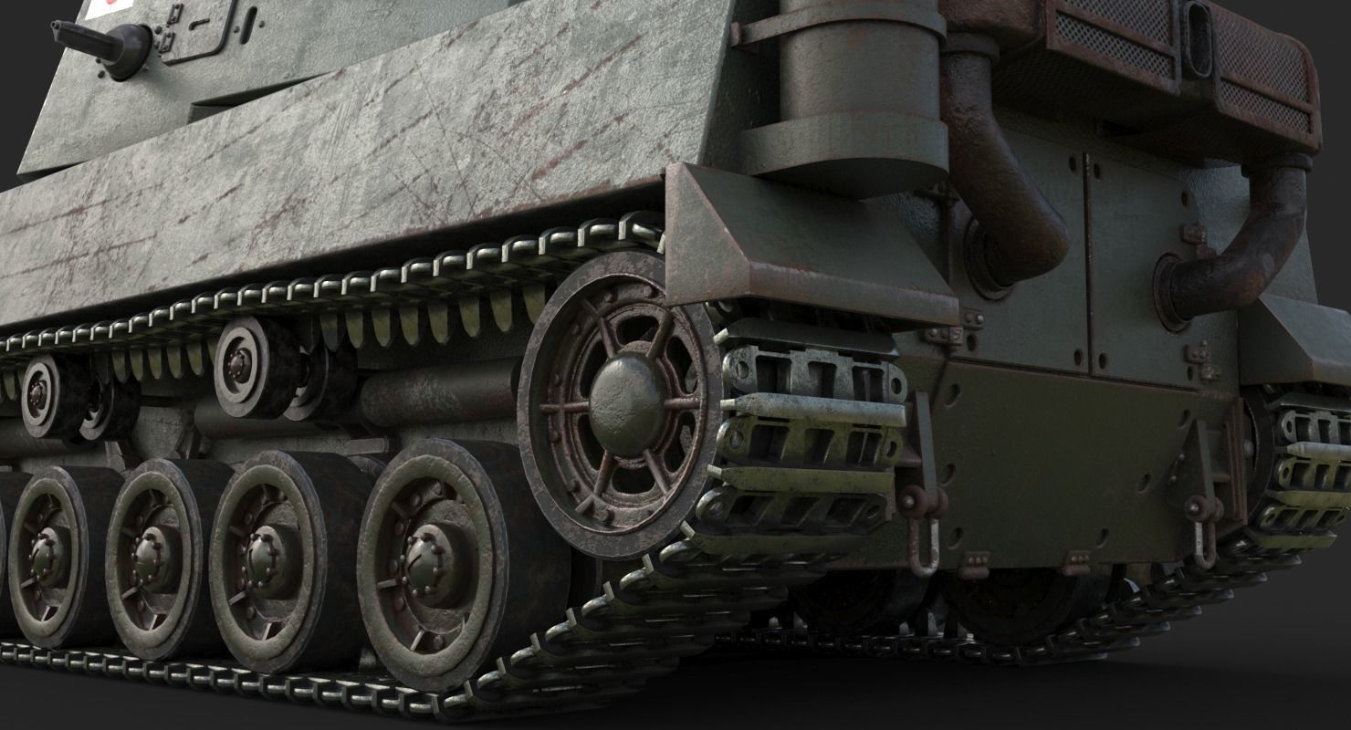 Tank Type 5 Chi-Ri Japan Vray  3D model_21