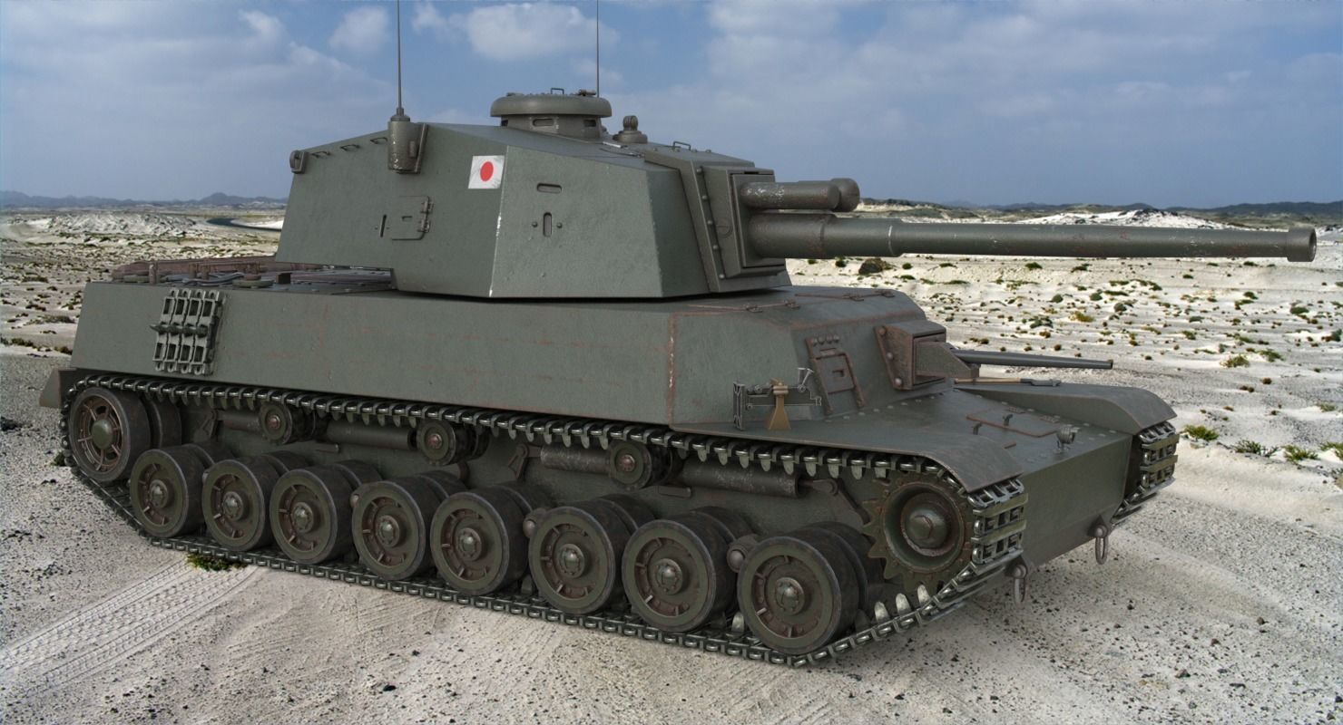 Tank Type 5 Chi-Ri Japan Vray  3D model_3