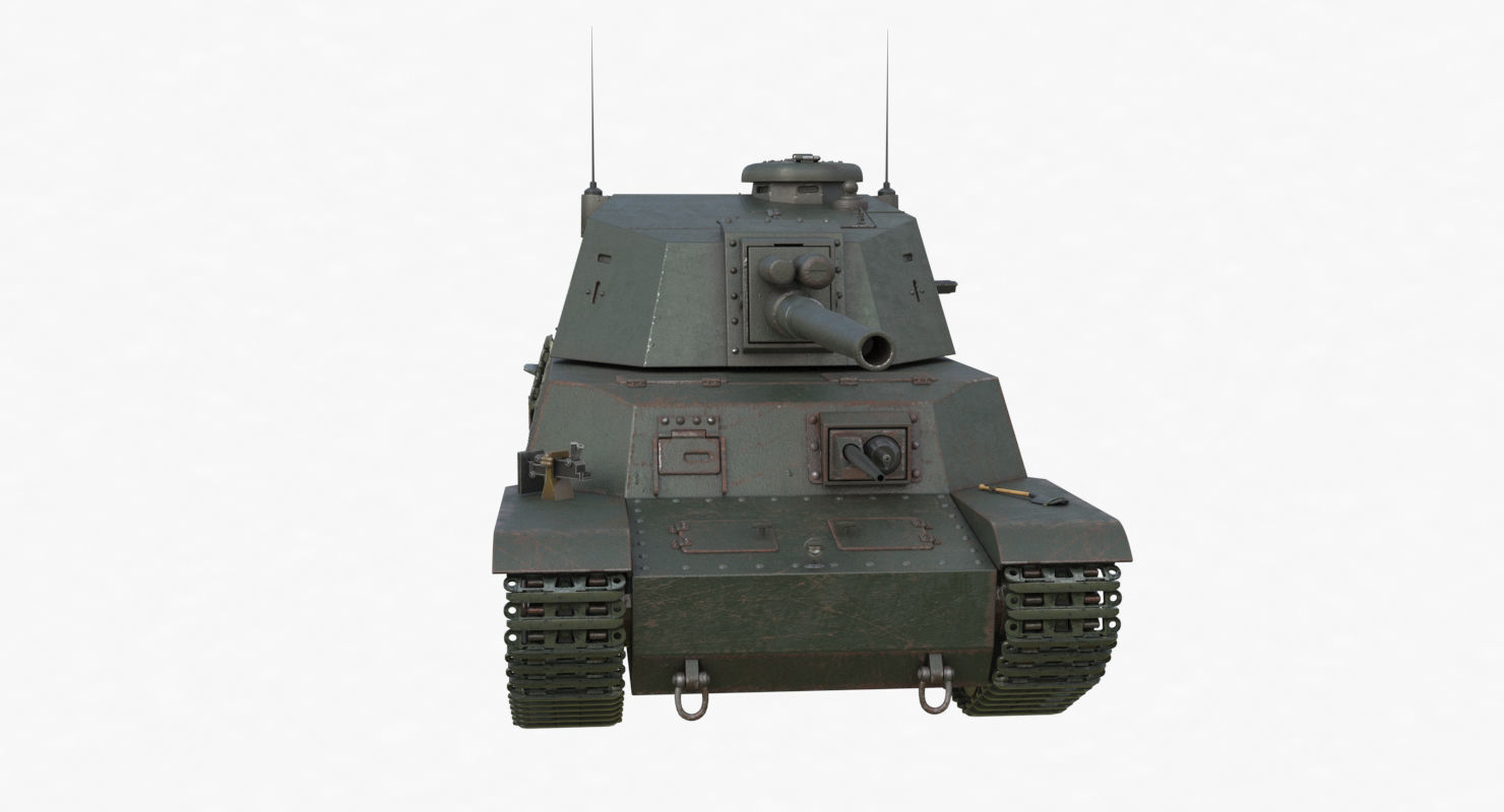Tank Type 5 Chi-Ri Japan Vray  3D model_41