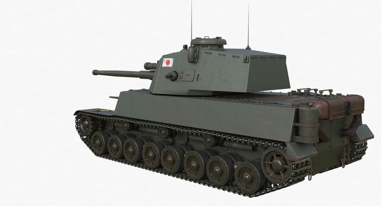 Tank Type 5 Chi-Ri Japan Vray  3D model_63