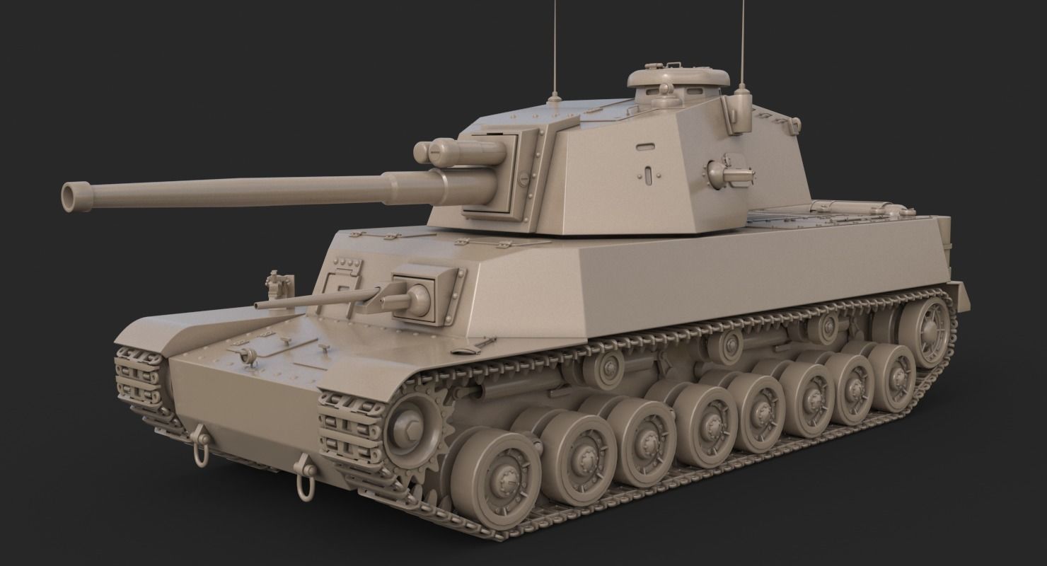 Tank Type 5 Chi-Ri Japan Vray  3D model_25