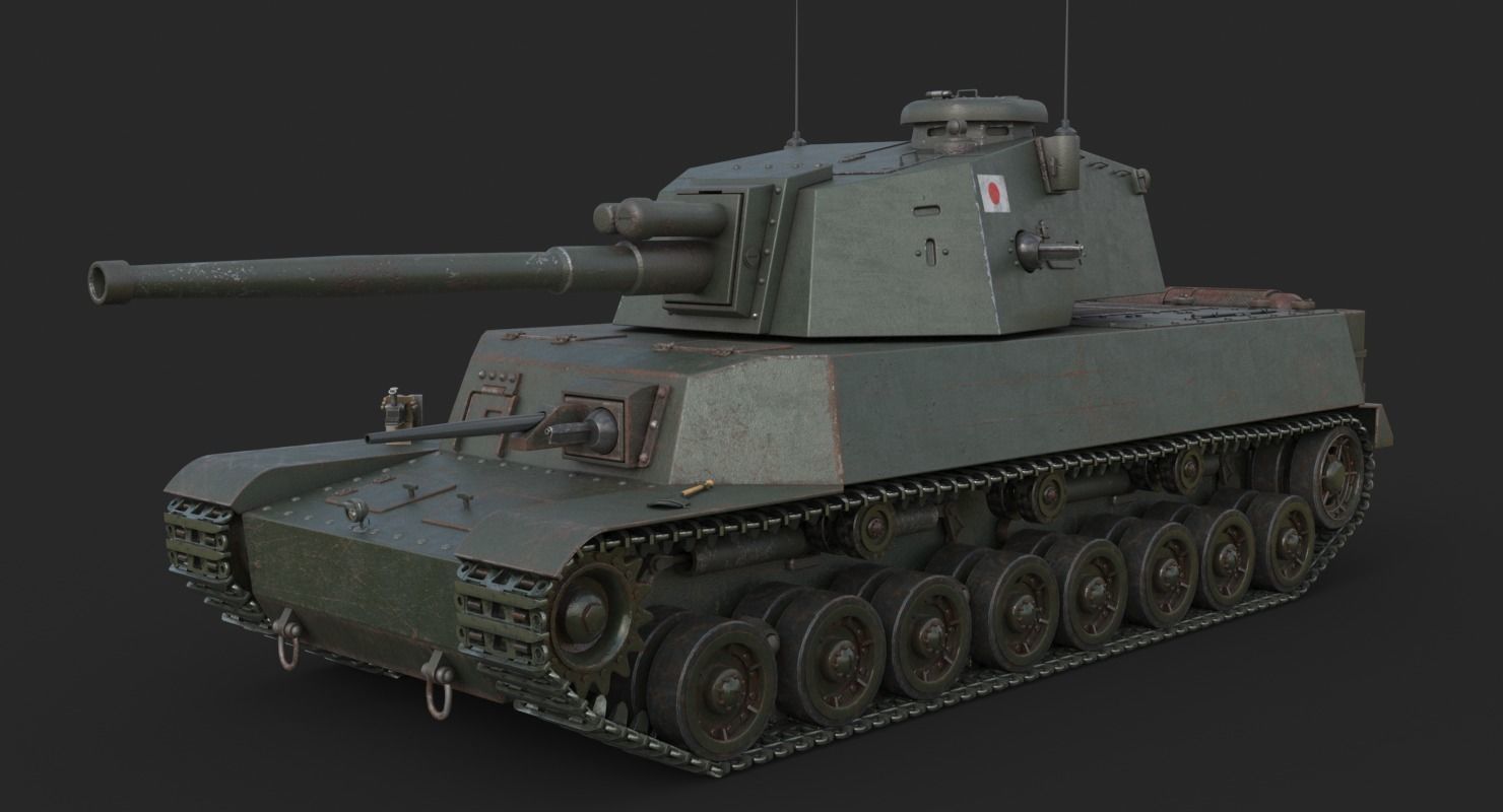 Tank Type 5 Chi-Ri Japan Vray  3D model_7