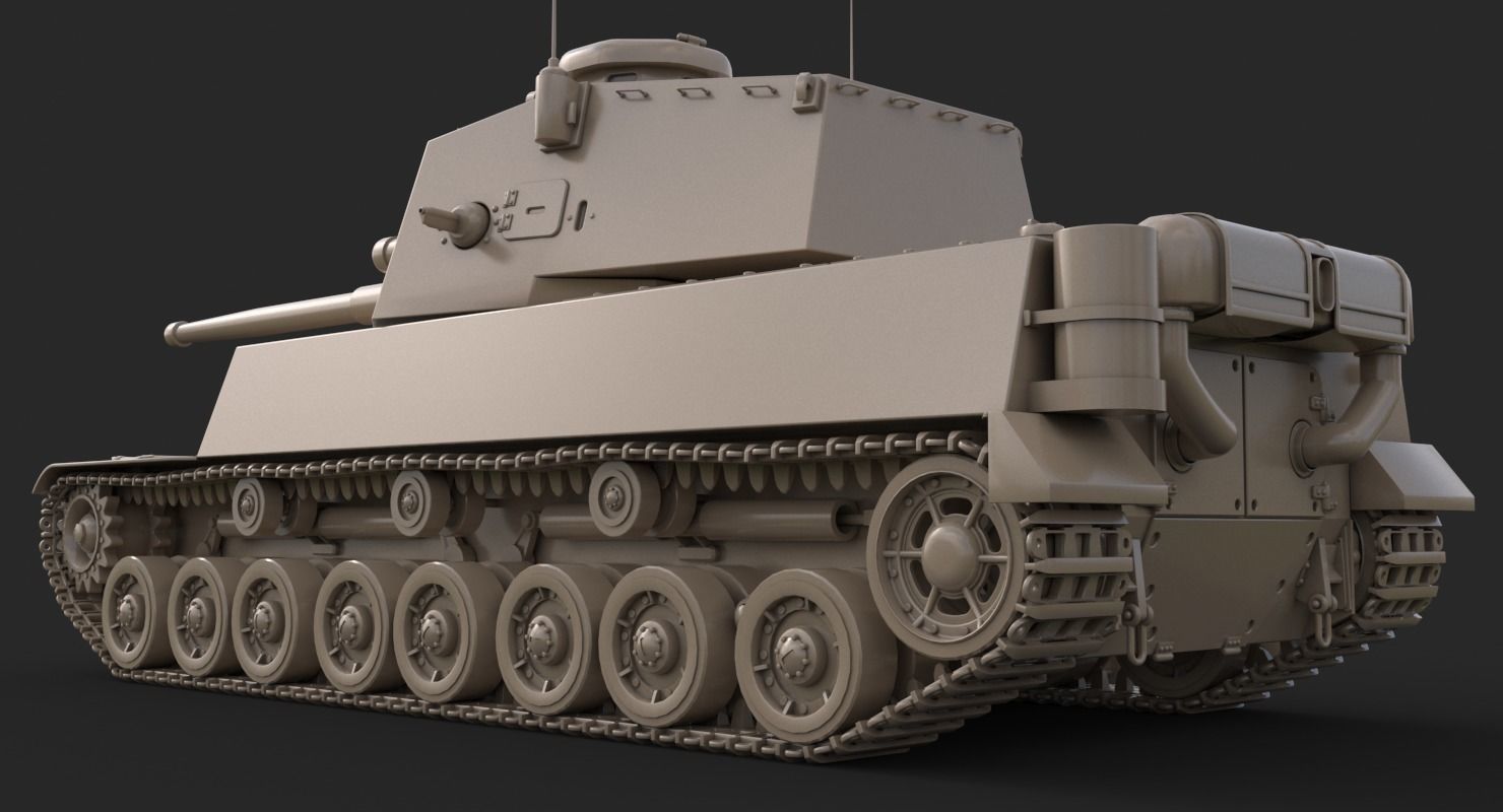 Tank Type 5 Chi-Ri Japan Vray  3D model_26