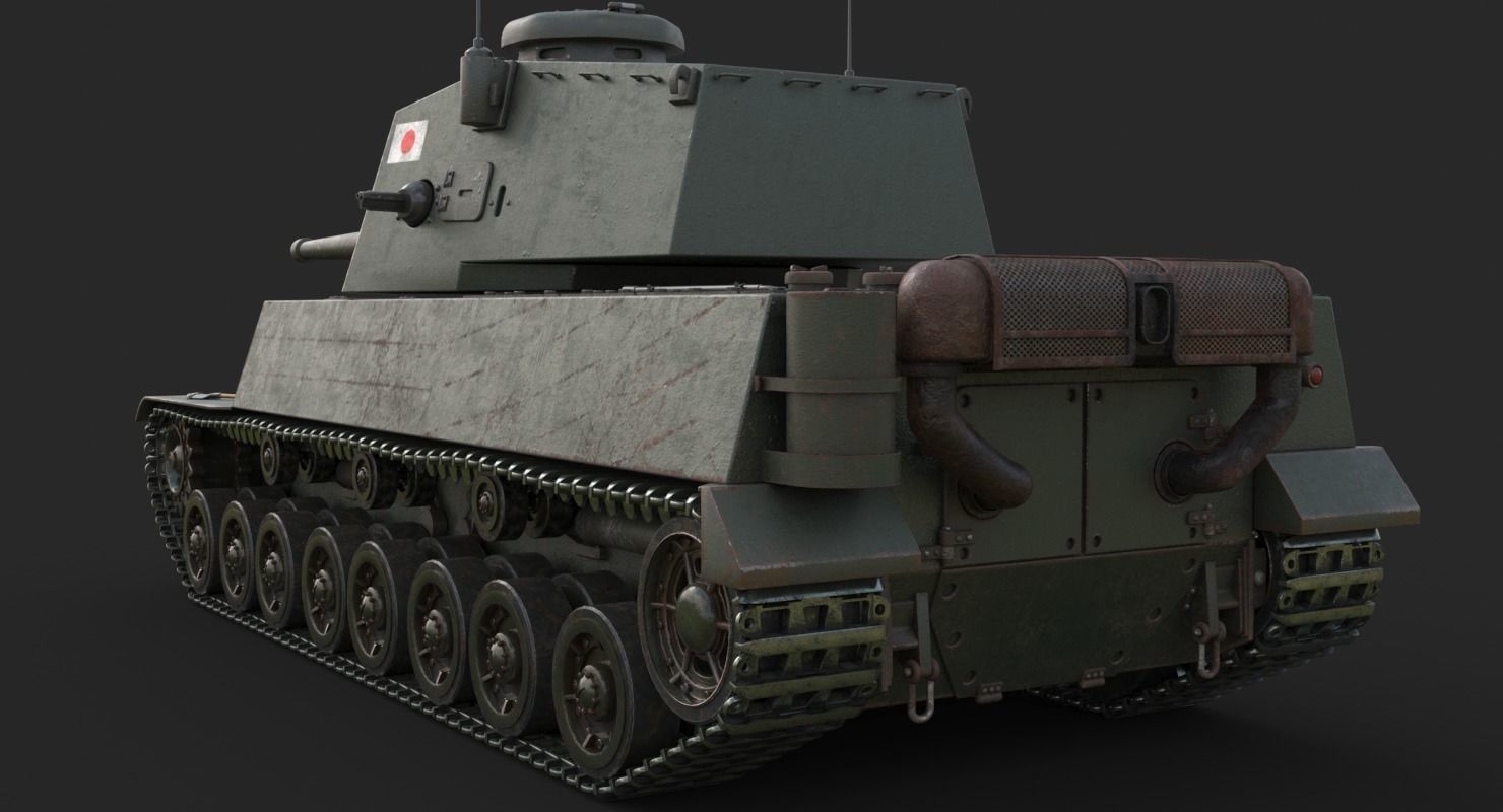 Tank Type 5 Chi-Ri Japan Vray  3D model_11