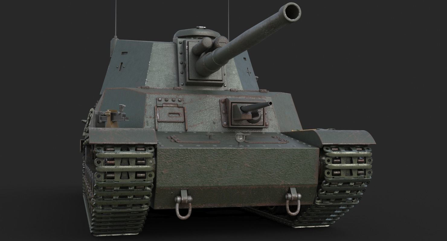 Tank Type 5 Chi-Ri Japan Vray  3D model_17