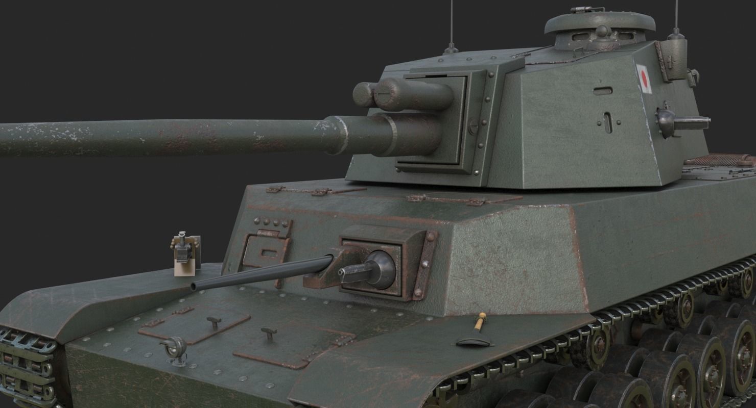 Tank Type 5 Chi-Ri Japan Vray  3D model_18