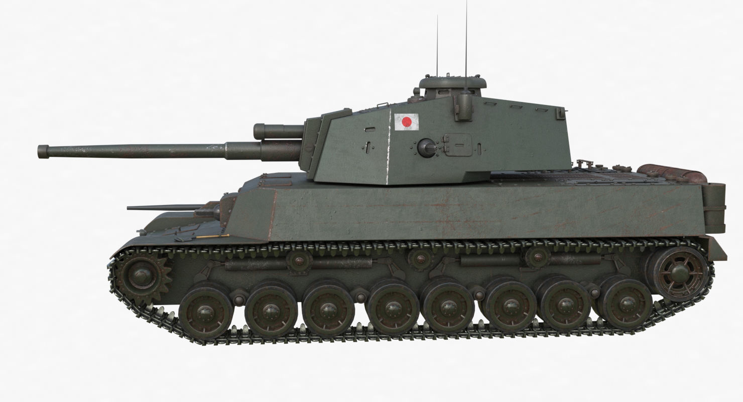 Tank Type 5 Chi-Ri Japan Vray  3D model_68
