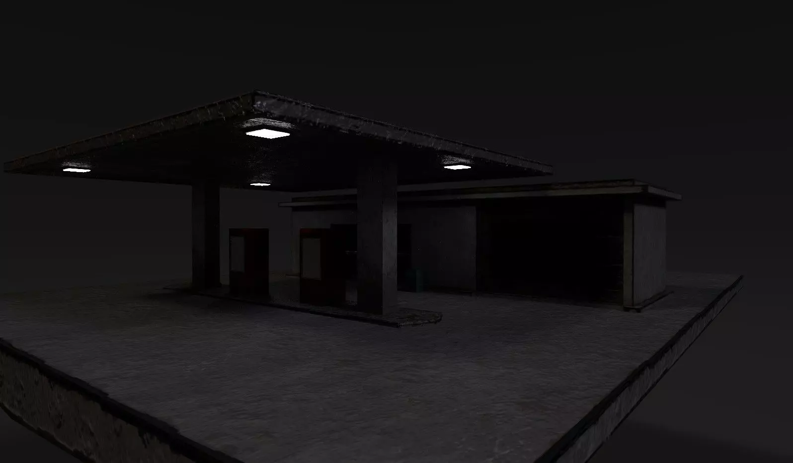 Gas Station Free 3D model