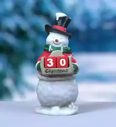 Snowman Christmas 3D model scan