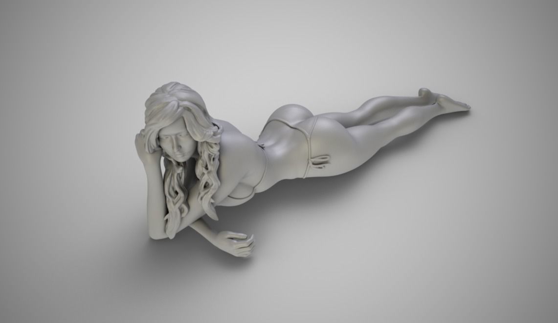Beach Life Girl 5 3D print model_1