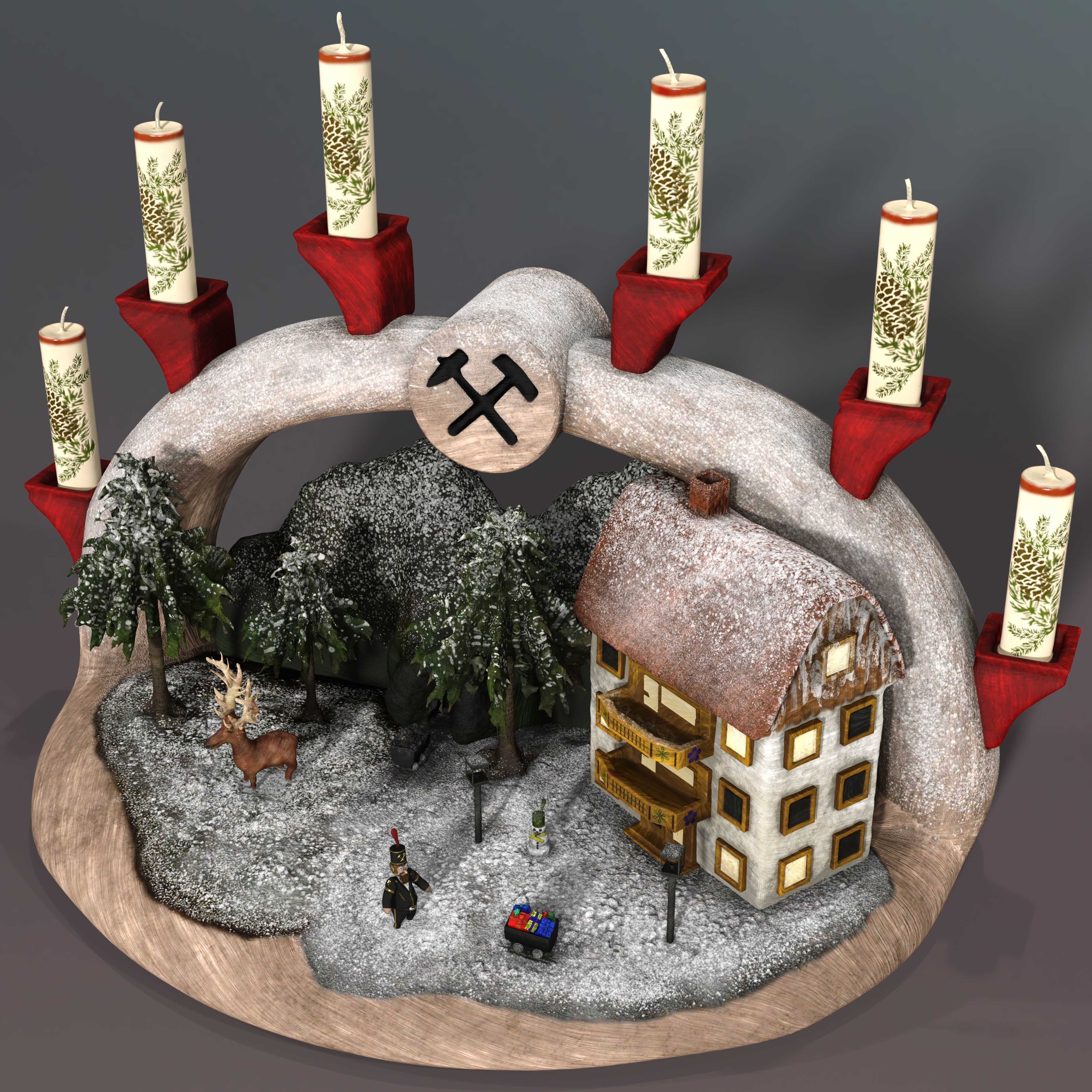 Christmas arc 3D model_1